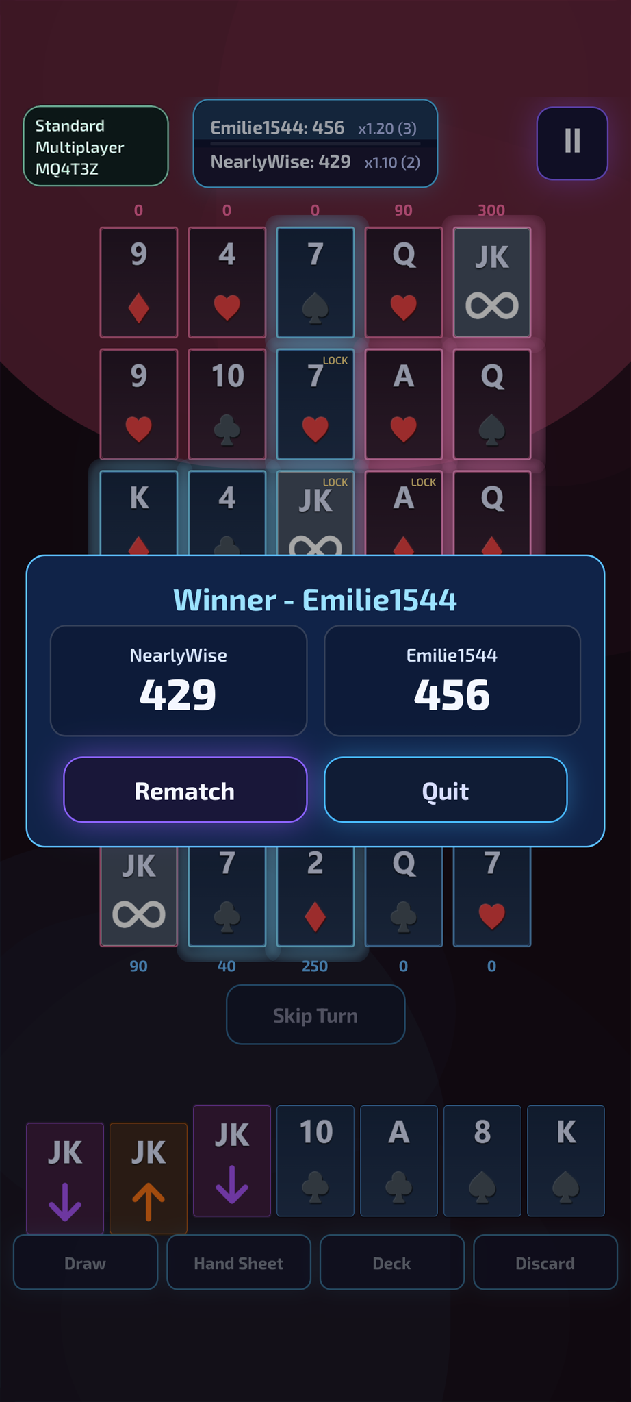 Royal Tactics multiplayer screen